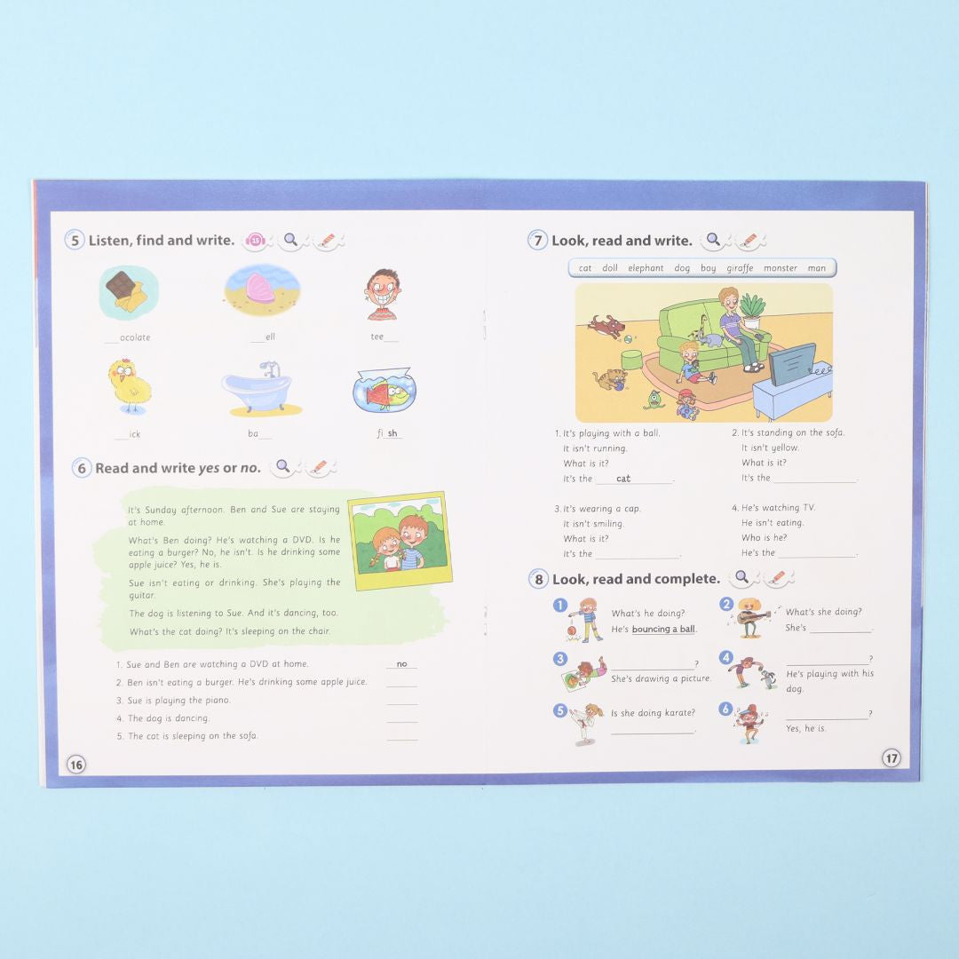 صفحات من English Journey Level 4 كتاب تمارين لتعليم اللغة الإنجليزية للأطفال من 7 سنوات