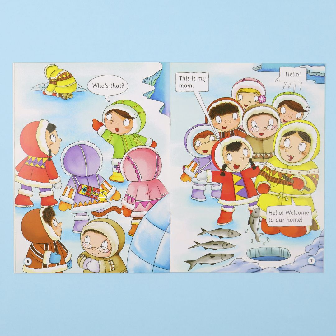 صفحات من قصة  من مجموعة قصص English Journey Stories KG1